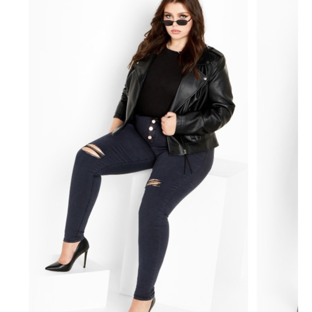 NEWT City Chic Women's Black/Gray Jeans